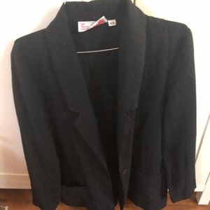 Block Island by Marina Pappas PETITES black lightweight blazer - Size 9/10